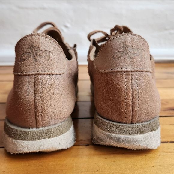 OBTB Lunar leather shoes salmon pink women's US size 8.5 perforated lace up - Picture 5 of 9